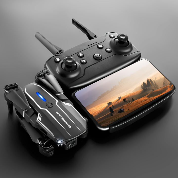 E88 Drone Quadcopter with Dual Camera Gesture Control LED Lights OneButton Launch  Landing Adjustable Height Tumbling  Gear Shift Includes Storage Bag  Perfect for Beginners Great Gift for Christmas or Birthdays