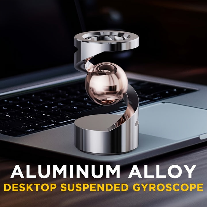 Desktop GyroscopeOffice Desk Decorative ItemsMetal Desktop Decompression ToysRotate with FingersDesktop Suspended GyroscopeRelaxing Desktop ToysFidget Toys for Adults Or Teens
