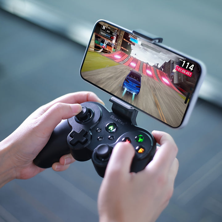 ShanWan Mobile Game Controller For IPhone And Android With Phone Bracket And LED BacklightPS Remote Play Arcade GamesLong Battery Life