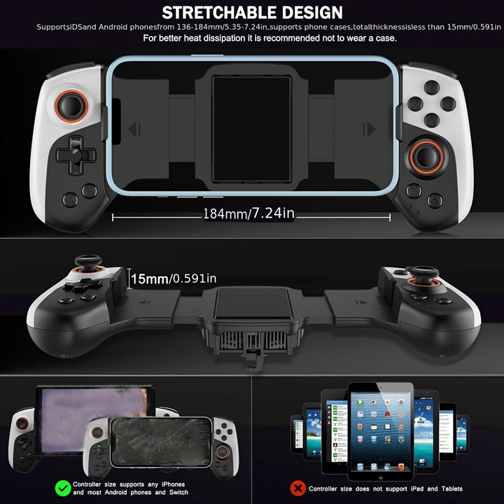 TEC Semiconductor Cooling Wireless Game Controller for Android iOS HarmonyOS PC  HighSpeed Thermal Management Wireless Connection Function