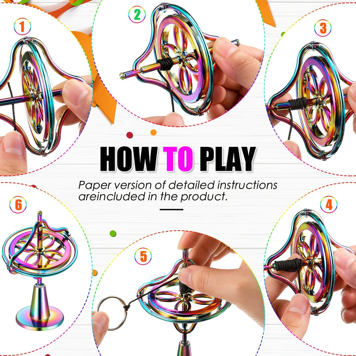 Alloy Fingertip countergravity Gyro Toy with Decompression Whirlwind Metal Gyro Toy counterGravity Spinner with Mesmerizing Rotations counterGravity SelfBalancing Gyroscope Decompression Finger Toy