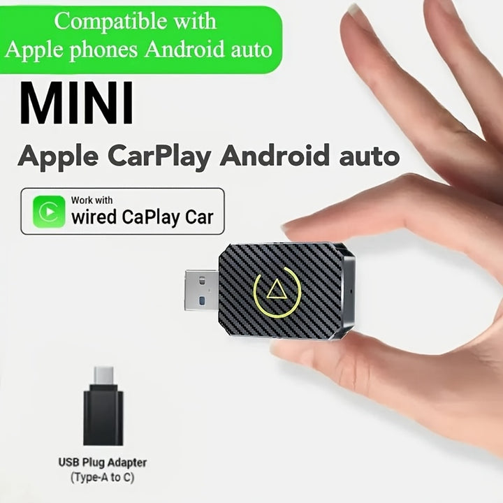 1pc Universal for Mini Wireless Adapter Plug  Play Low Latency Fast  Stable Connection Compatible with Over 800 Vehicle Models Android Auto Adaptive Display Car Connectivity Upgrade