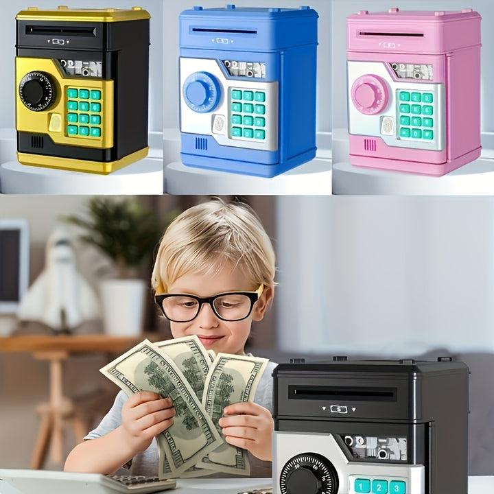 ATM Deposit Box Coin Deposit Box With Password Kidsafe Money Jar With Automatic Grab Money Slot Christmas Thanksgiving Birthday Gift Toy Deposit Box For Girls And Boys Over 3 Years Old