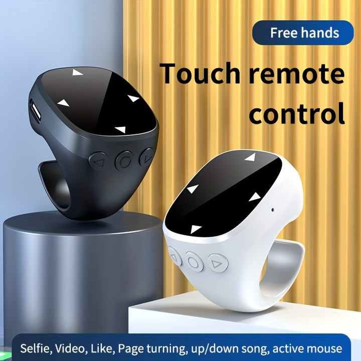 Wireless Touch Remote Fingertip Touch Remote Page Turner Scroll Ring Short Video And Music Camera Shutter Remote Scroll Ring New Phone And Android Phone Auto Scroll Smart Ring Compatible With Ios Android Phone