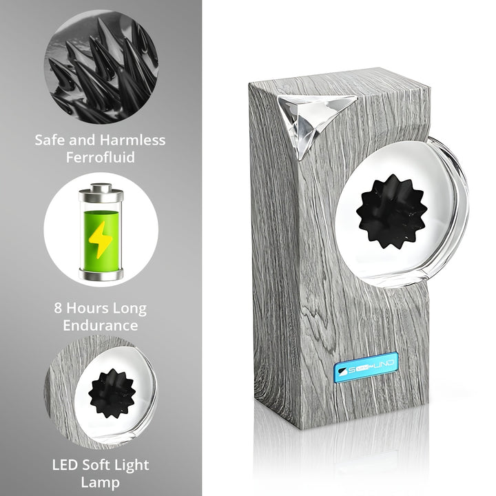 Dancing Ferrofluid With Music Rhythm Ferrofluid Speaker Music Mate Symbiote In A Bottle Ferrofluid Display Lamp Magnet Liquid Toy Desktop Decor Teenager Gifts Hightech Science For Birthday Halloween Christmas Gifts