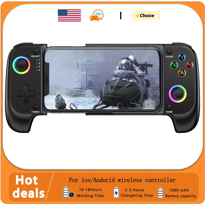Mobile Gaming Controller For AndroidIPhone Wireless Gamepad Designed For Xbox Game Pass Ultimate Steam Link Arcade GeForce Now Black Birthday Gifts Halloween Gifts Holiday Gifts