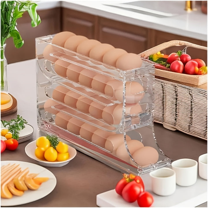 4layer design no assembly required ready to use out of the box can hold up to 30 eggs at a time effectively utilizing space in the refrigerator cabinet kitchen and dining table