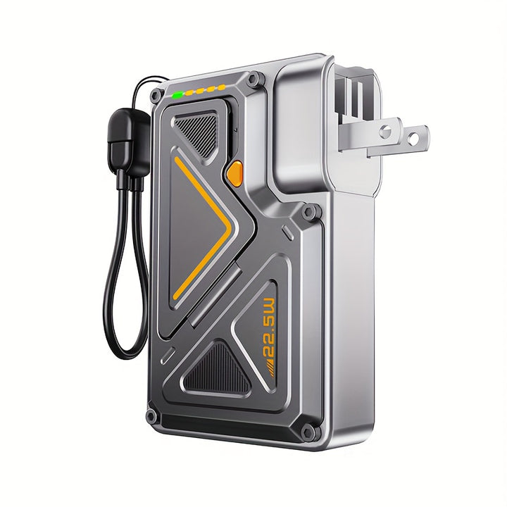 Magnetic 6in1 Power Bank With Builtin Cable Plug  AllinOne Compatible With Phones And Smartphones
