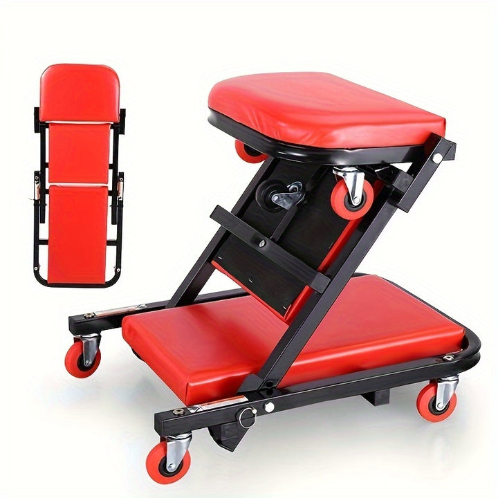36 Inch 2in1 Zcrawl Seat Approximately 500 Pound Capacity Chair With Adjustable Rolling Folding Mechanical Crawlerauto Repair Recliner Equipped With 6 25inch Heavyduty Swivel Casters Mentools Mechanictools For Men The Best Gift For