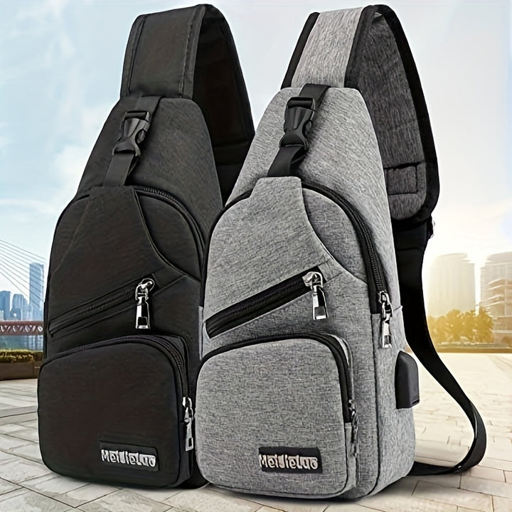 Crossbody Bag  1pc  Oxford Cloth  Adjustable Lightweight Multiple Pockets Zippered Compartments Padded Strap  Travel Work College  Men  Women  