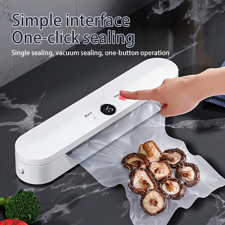 Household Automatic Vacuum Sealing Machine  Food Packaging Machine Snack Sealing FreshKeeping Machine  For Kitchen Use  Suitable for All  Ideal Gift for Foodies  Home Cooks