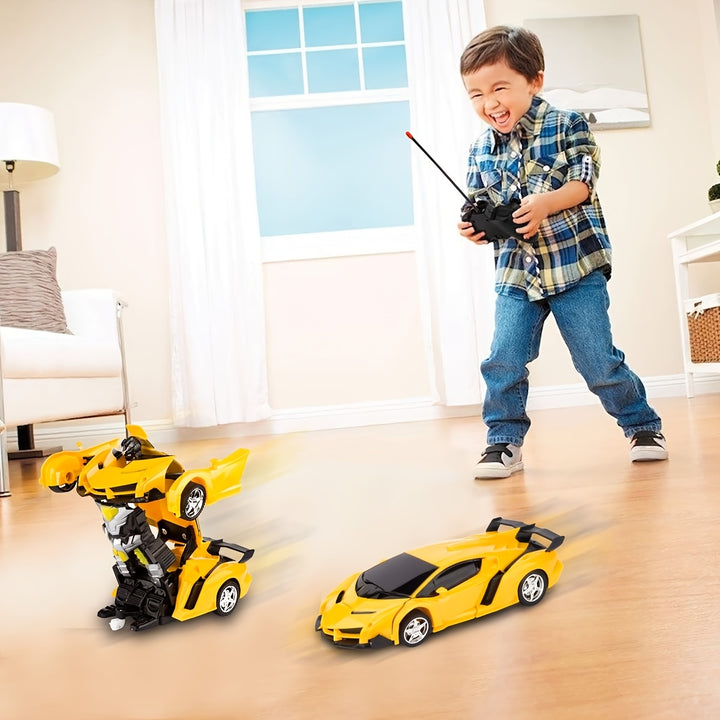 Remote Control Car Turn Into A Robot Remote Control Car 118 Youngsterss Toy Car 360degree Rotation LED 14KMH Charging Lithium Battery 800mAh2 Christmas Gift Youngsterss Birthday Gifts