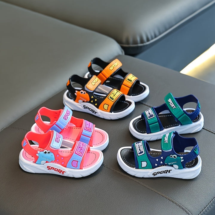 Lightweight Kids Sandals Lightweight Breathable Kids Street  Fashion Sandals  Cartoon  Geometric Patterns Minimalist AbrasionResistant PVC Adjustable Closure Round Toe for Boys Daily  Casual Wear  SpringFall AllSeason SpringSummer