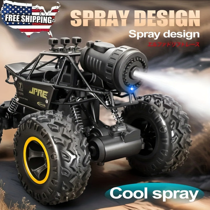116 24GHz OffRoad Car 20kmh HighSpeed Remote Control Truck Equipped with 2 Rechargeable Batteries Can Be Played Continuously for 60 Minutes Tail Spray Light Remote Control Car Set