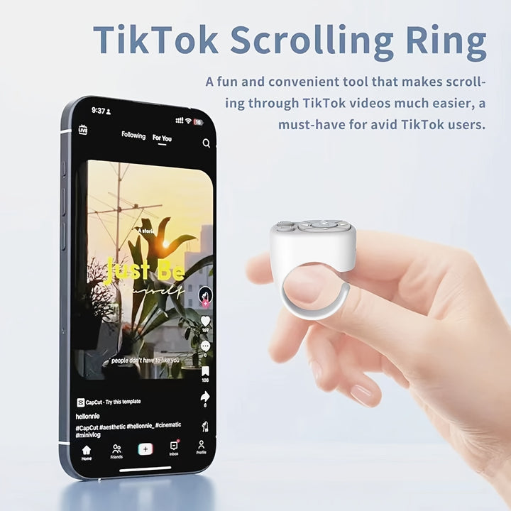 Mobile Phone Wireless Remote Control Multifunctional tiktok Scroll Like Controller Compatible with Novel Reading Page Turning Applicable to for Android Apple ios Mobile Phones